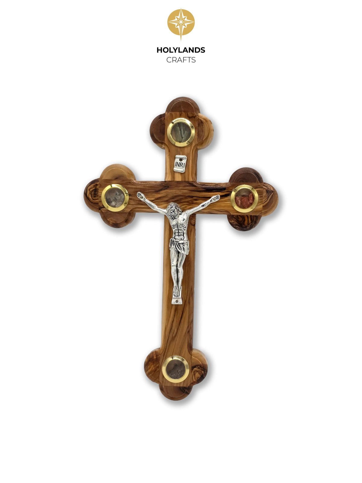 Olive wood crosses and crucifixes handcrafted in the Holy Land