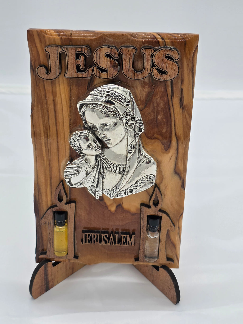 Handmade Plaque with Our Lady and Baby Jesus