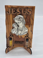 Handmade Plaque with Our Lady and Baby Jesus