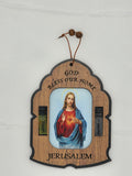 Hanging Sacred Heart Jesus Plaque