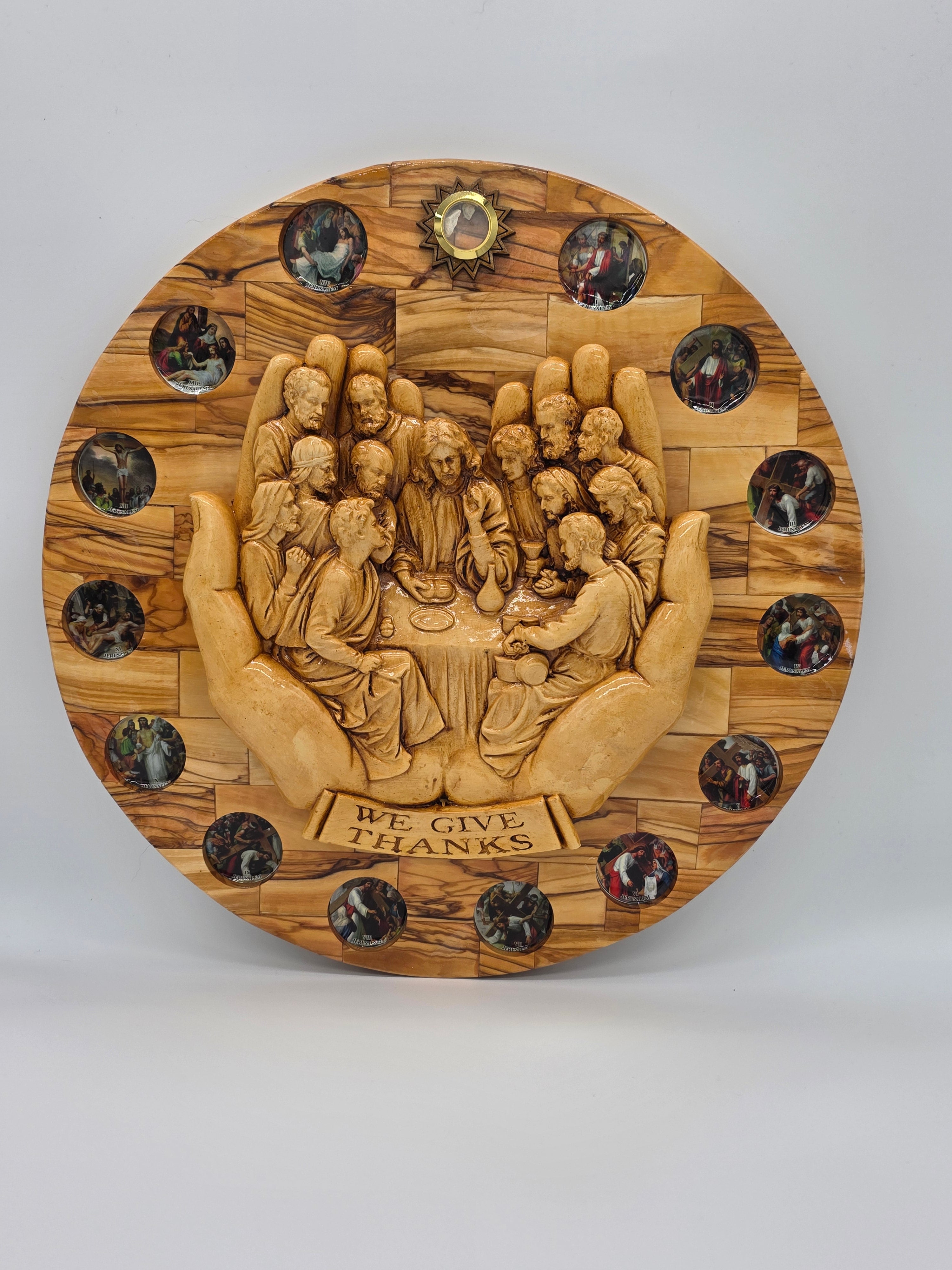 The Last Supper Plaque with the 14 Stations of the Cross
