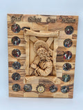 Jesus carrying the Cross Plaque with The 14 Stations of The Cross