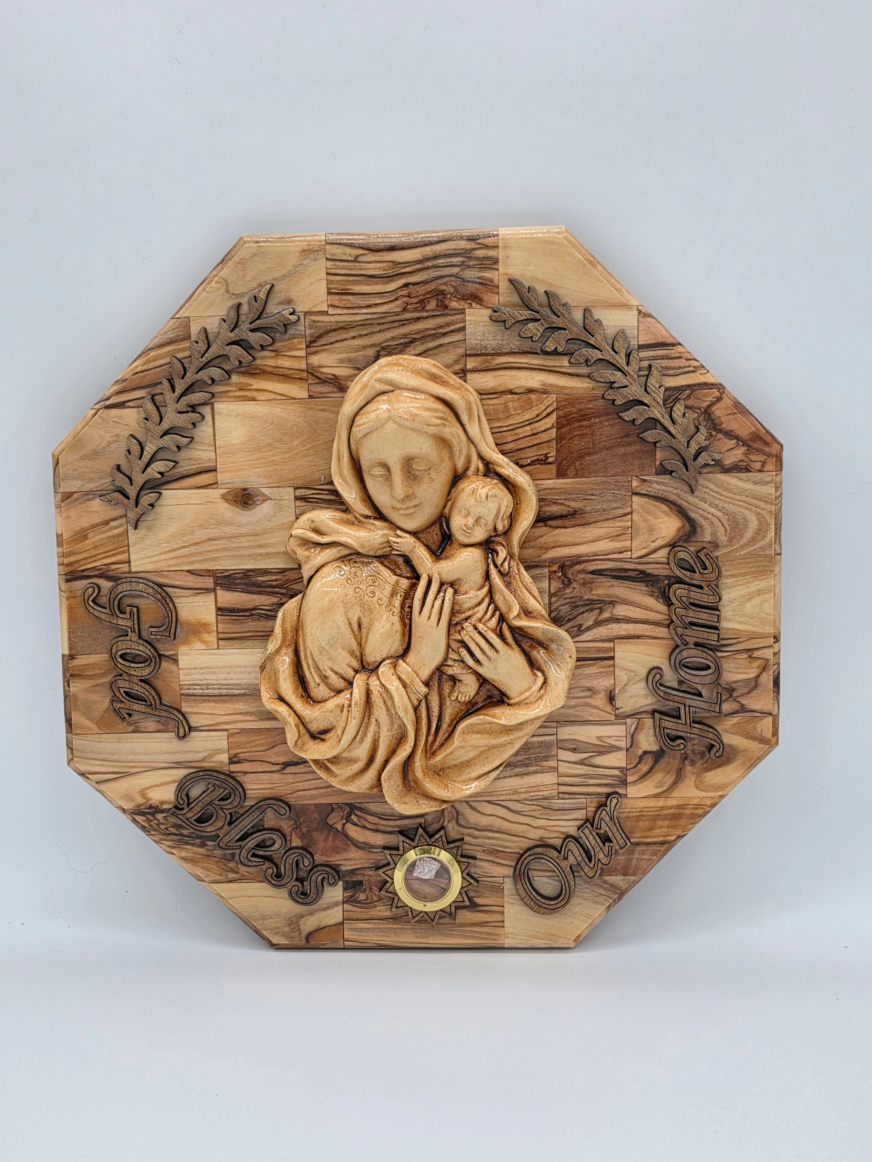 Our Lady and Baby Jesus Plaque Medium