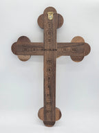Handmade Olive Wood Crucifix 39cm with Holy Soil , Frankincense , Olive Leave and Holy Stones