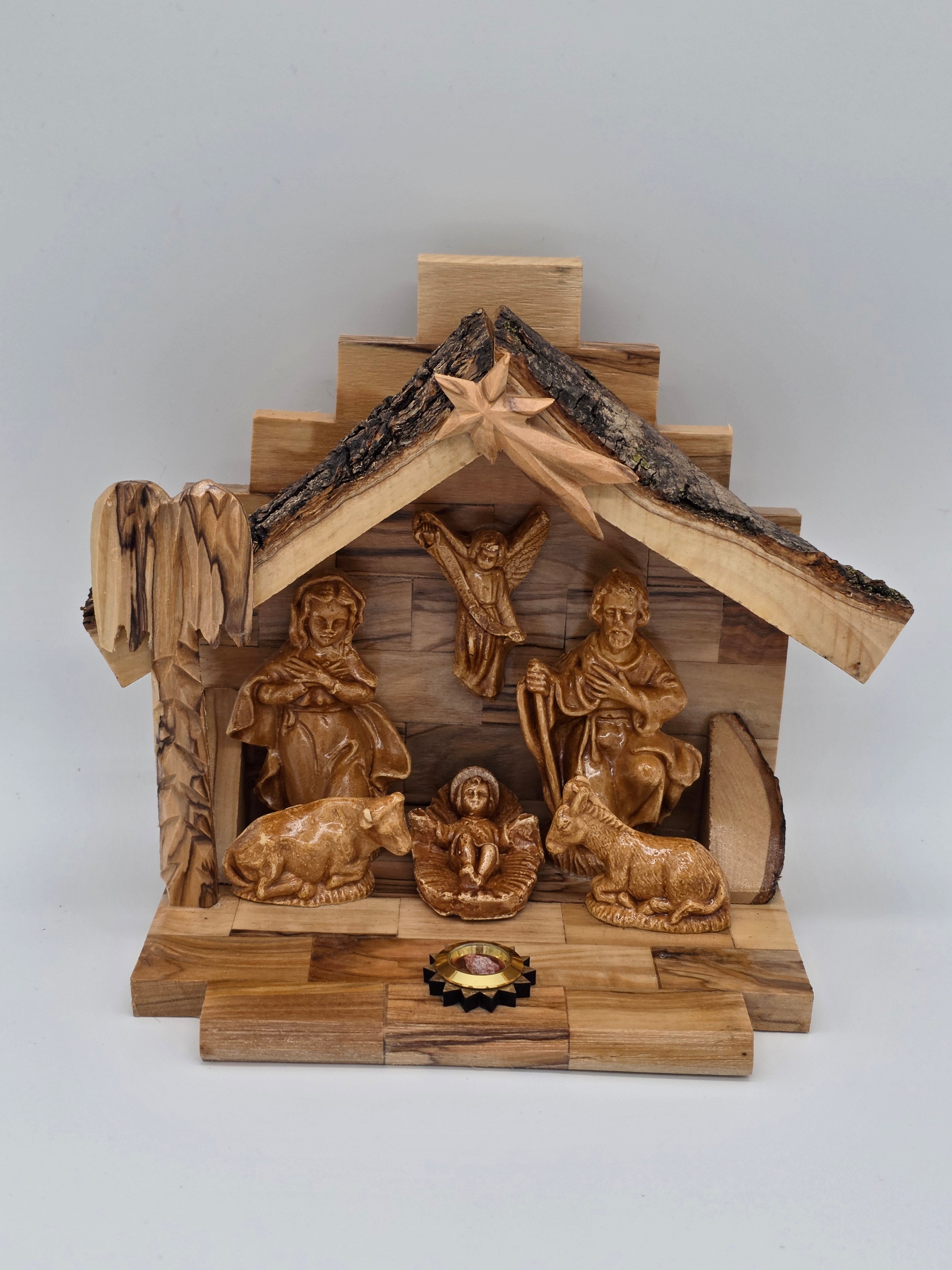 Handmade Olive wood Nativity Set Medium