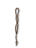 Corded Olive wood Rosary beads with Cross