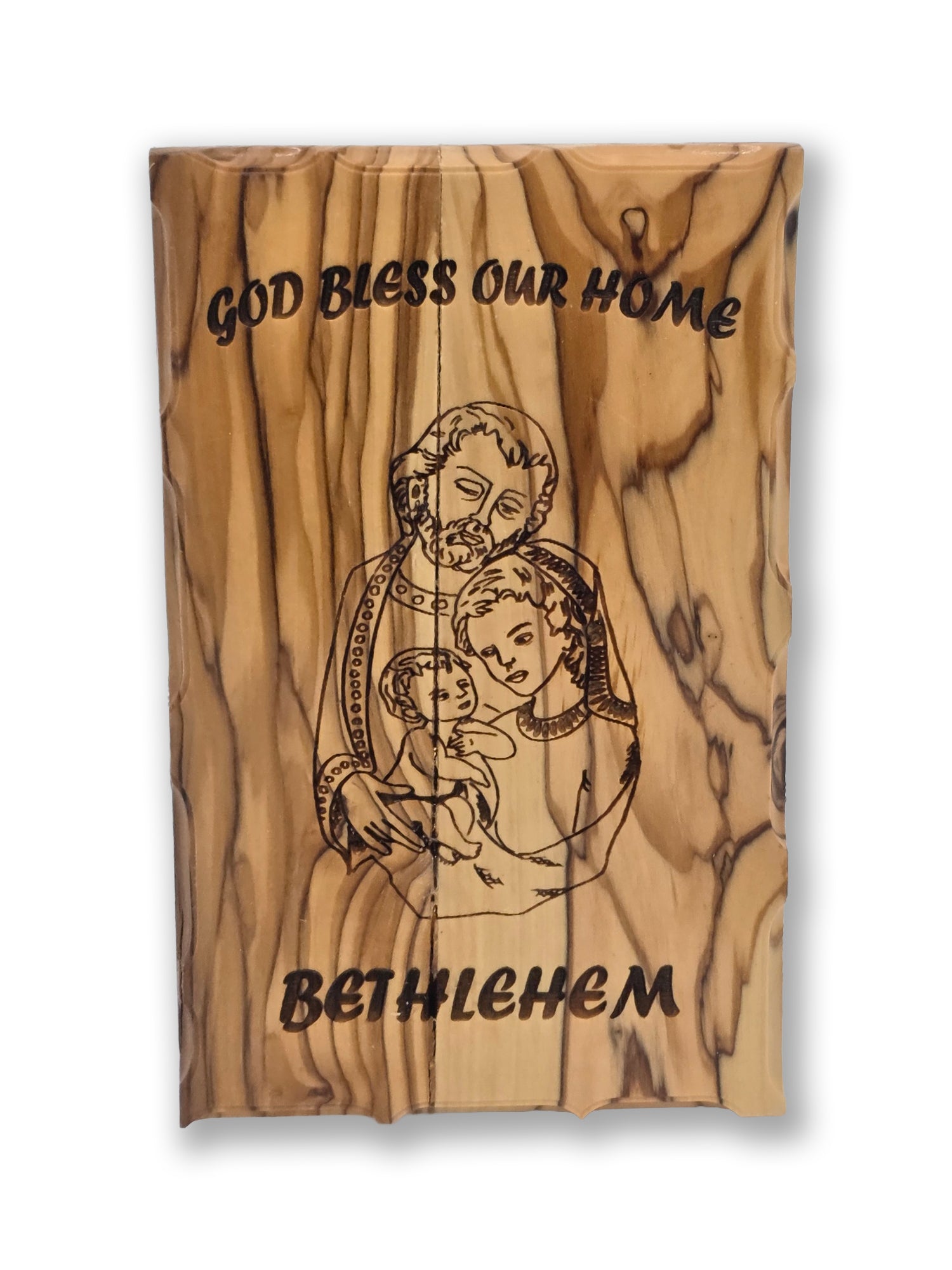 Engraved Holy Family Plaque