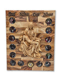 Pieta Plaque with The 14 Stations of The Cross