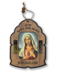 Hanging Sacred Heart of Mary Plaque