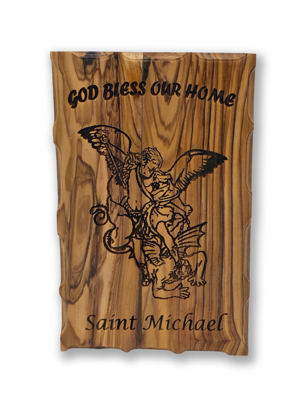 Engraved St Michael the Archangel Plaque