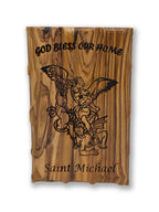 Engraved St Michael the Archangel Plaque