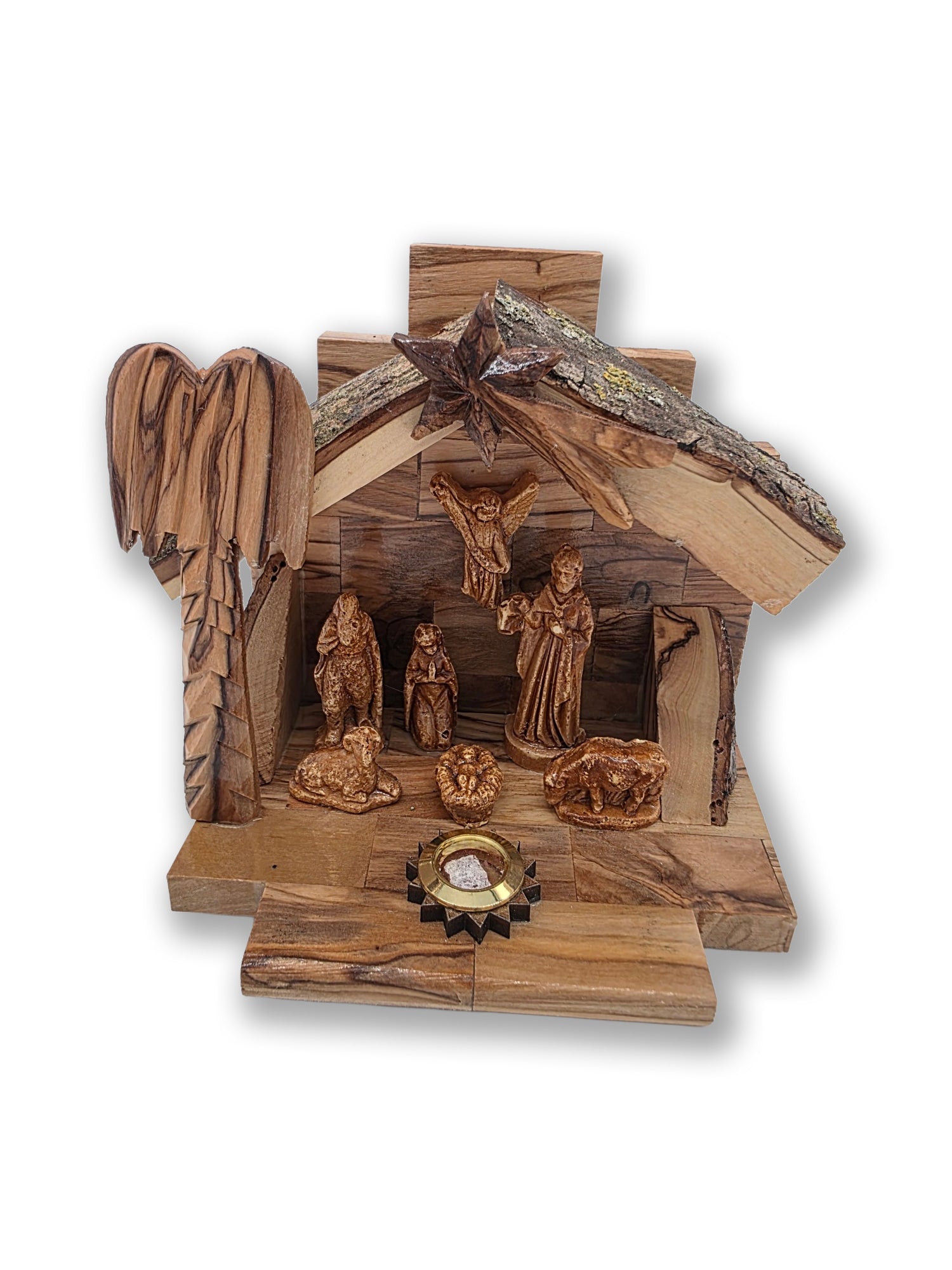 Handmade Olive wood Nativity Set Small
