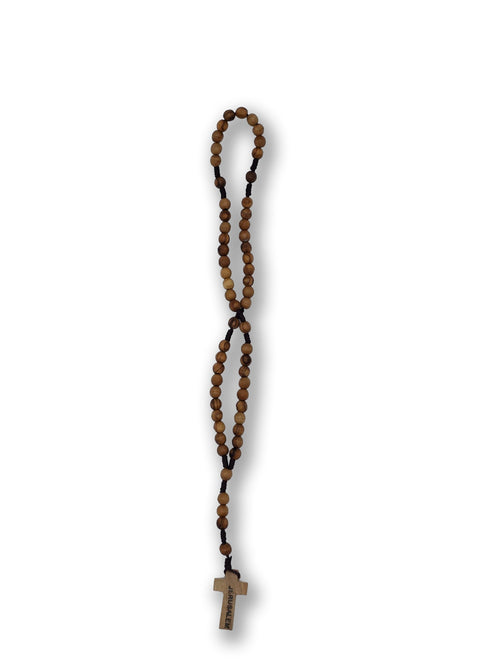 Corded Olive wood Rosary beads with CrossHolylands Crafts#original_value##Olive_wood##Bethlehem#